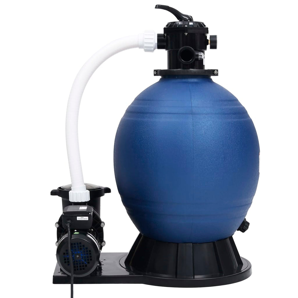 Filtru Cu Nisip Supapă Cu 7 Căi Pompă De 1000 W Albastru/Negru