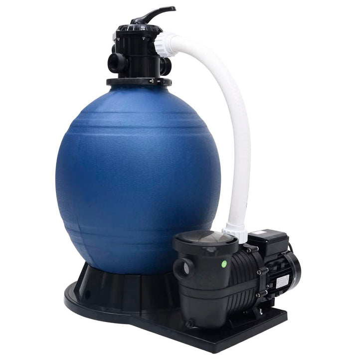 Filtru Cu Nisip Supapă Cu 7 Căi Pompă De 1000 W Albastru/Negru