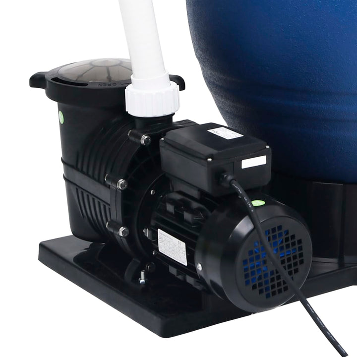 Filtru Cu Nisip Supapă Cu 7 Căi Pompă De 1000 W Albastru/Negru