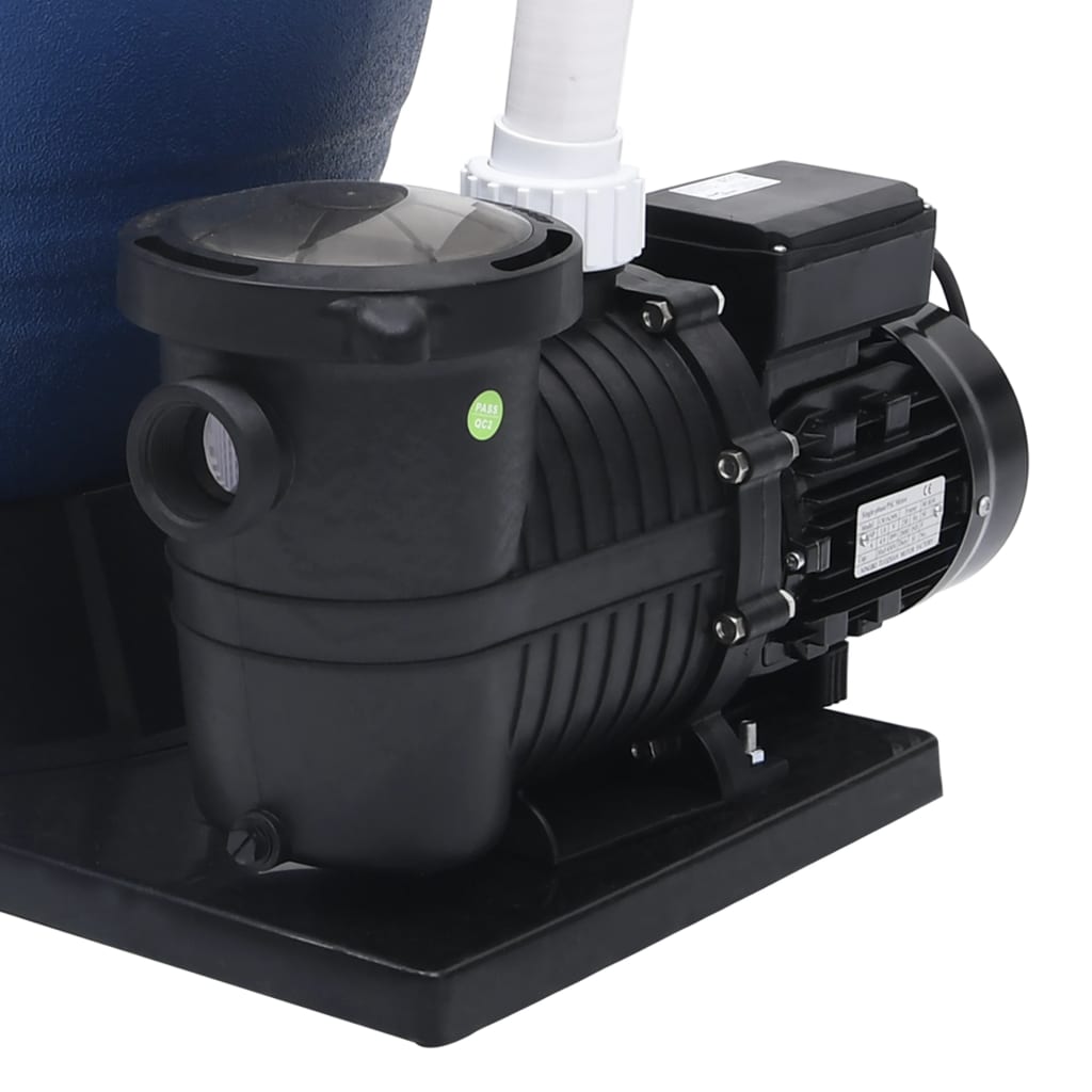 Filtru Cu Nisip Supapă Cu 7 Căi Pompă De 1000 W Albastru/Negru