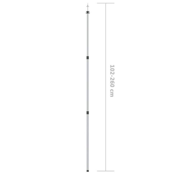 Stâlp Telescopic Pentru Prelată, 102-260 Cm, Aluminiu