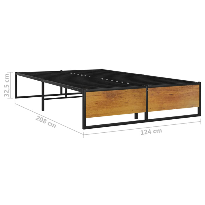 Cadru De Pat, Negru, , Metal