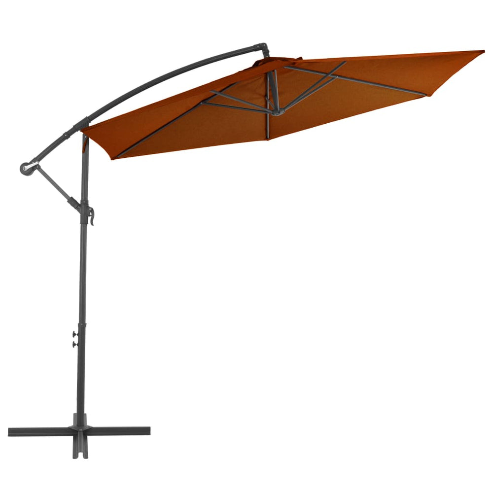 Umbrelă În Consolă, Stâlp Din Aluminiu, Cărămiziu, 300 Cm