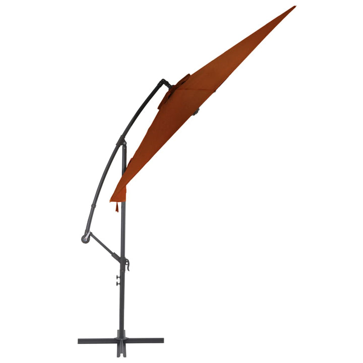 Umbrelă În Consolă, Stâlp Din Aluminiu, Cărămiziu, 300 Cm