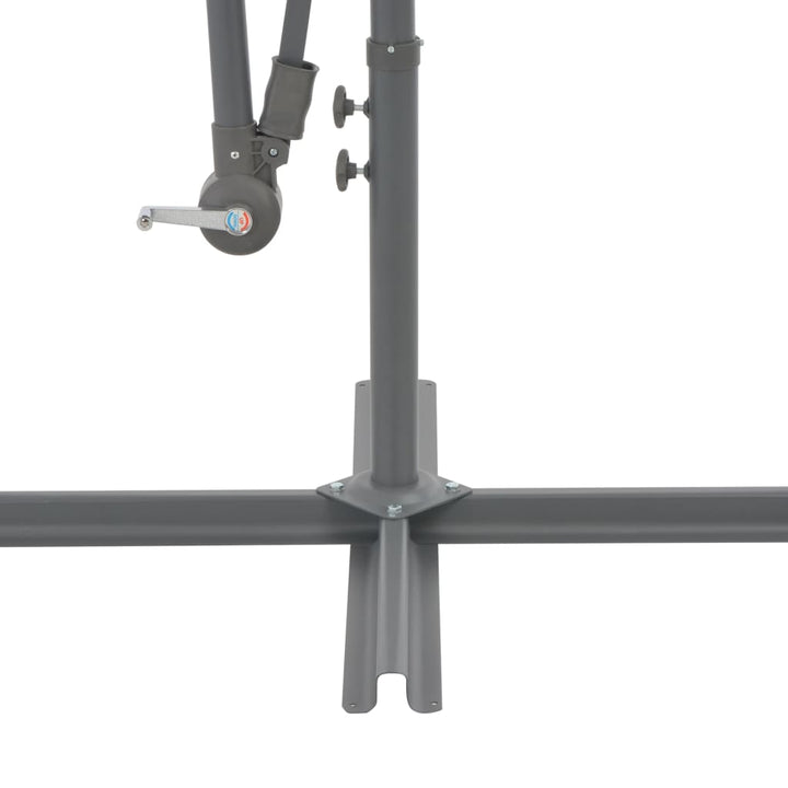 Umbrelă În Consolă, Stâlp Din Aluminiu, Cărămiziu, 300 Cm