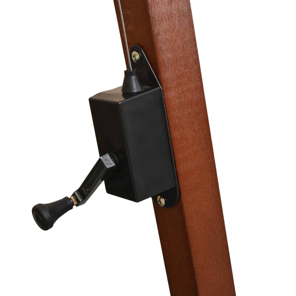 Umbrelă În Consolă Cu Stâlp, Azuriu, 3,5X2,9 M, Lemn De Brad
