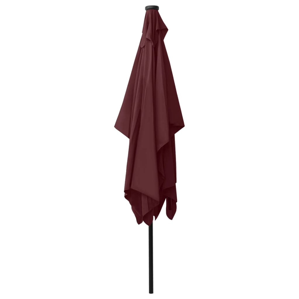 Umbrelă De Soare Cu Stâlp Din Oțel & Led-Uri, , 2X3 M