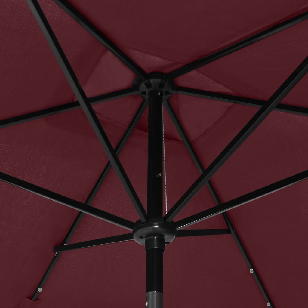 Umbrelă De Soare Cu Stâlp Din Oțel & Led-Uri, , 2X3 M