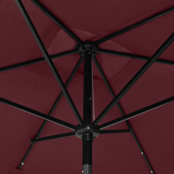Umbrelă De Soare Cu Stâlp Din Oțel & Led-Uri, , 2X3 M