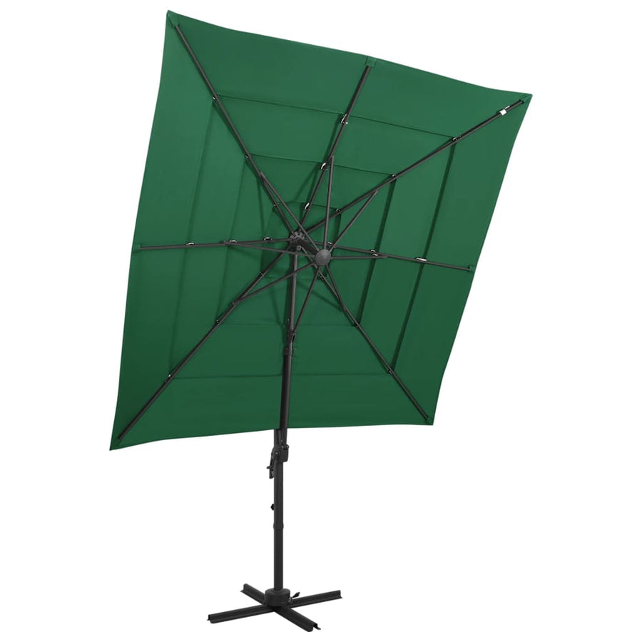 Umbrelă De Soare 4 Niveluri, Stâlp Aluminiu, , 250X250 Cm