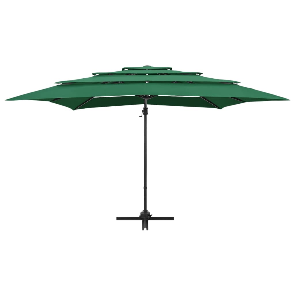 Umbrelă De Soare 4 Niveluri, Stâlp Aluminiu, , 250X250 Cm