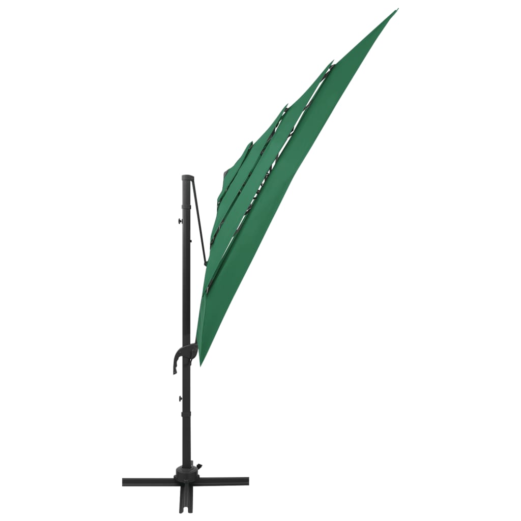 Umbrelă De Soare 4 Niveluri, Stâlp Aluminiu, , 250X250 Cm