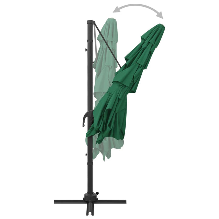 Umbrelă De Soare 4 Niveluri, Stâlp Aluminiu, , 250X250 Cm