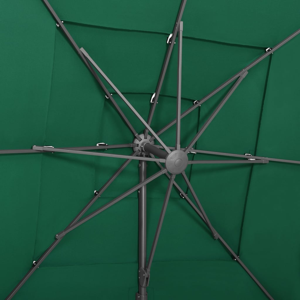 Umbrelă De Soare 4 Niveluri, Stâlp Aluminiu, , 250X250 Cm