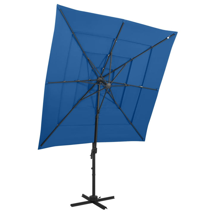 Umbrelă De Soare 4 Niveluri, Stâlp Aluminiu, , 250X250 Cm