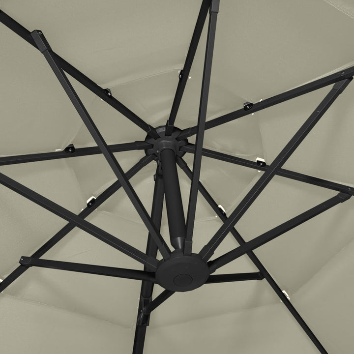 Umbrelă De Soare 4 Niveluri, Stâlp De Aluminiu, , 3X3 M