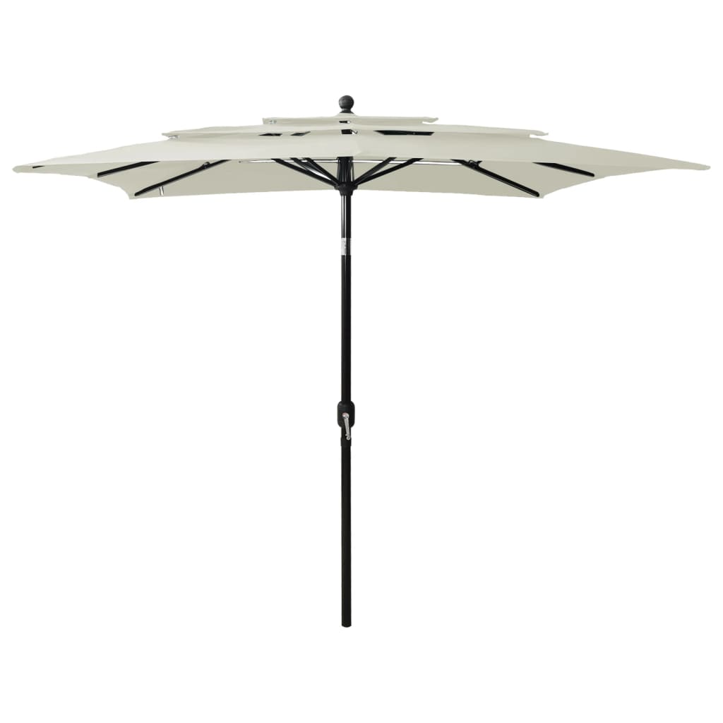 Umbrelă Grădină Cu 3 Niveluri, Stâlp Aluminiu, Azuriu,