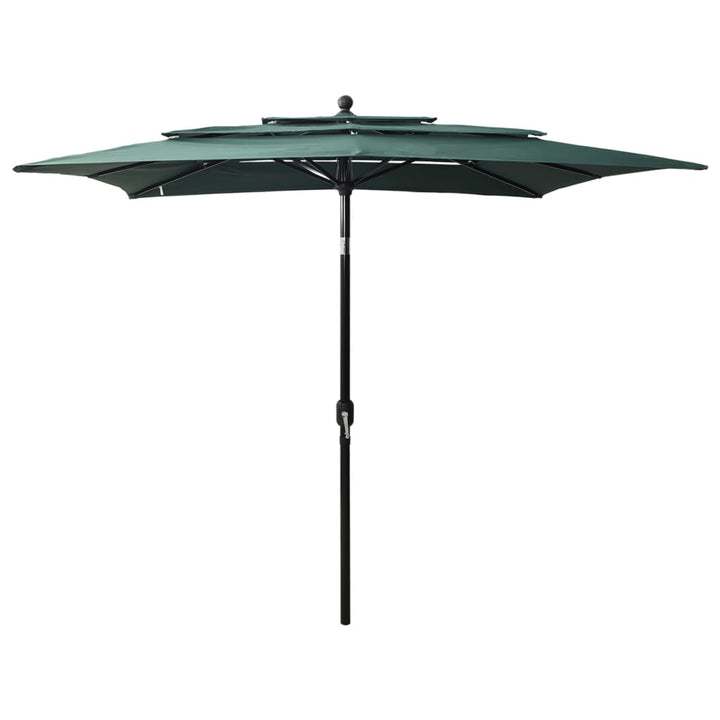 Umbrelă Grădină Cu 3 Niveluri, Stâlp Aluminiu, Azuriu,