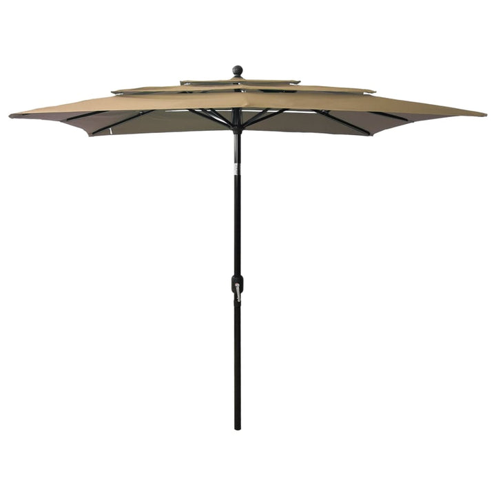 Umbrelă Grădină Cu 3 Niveluri, Stâlp Aluminiu, Azuriu,