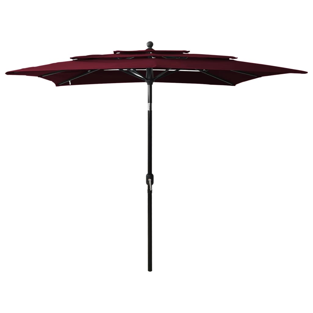 Umbrelă Grădină Cu 3 Niveluri, Stâlp Aluminiu, Azuriu,