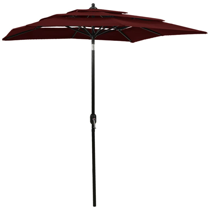 Umbrelă Grădină Cu 3 Niveluri, Stâlp Aluminiu, Azuriu,