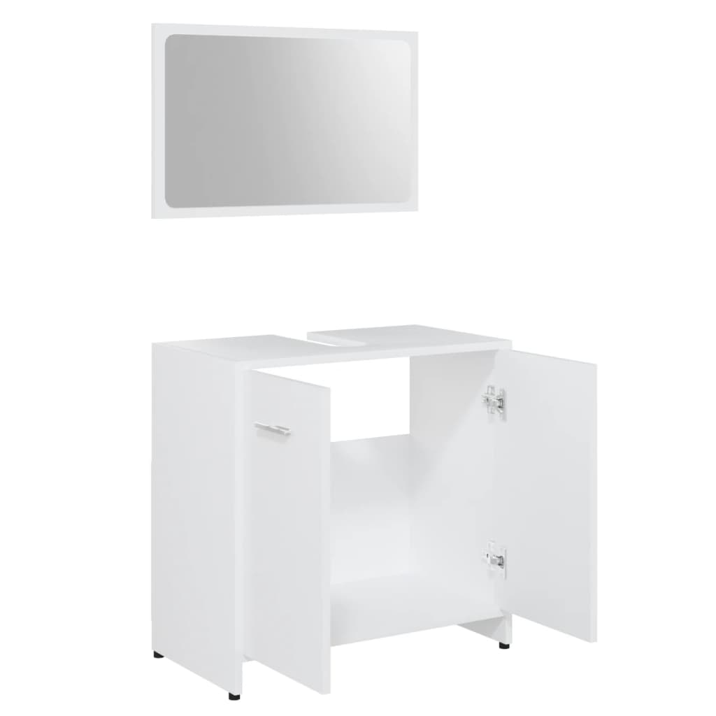 Set Mobilier De Baie, 3 Piese, , Lemn Prelucrat
