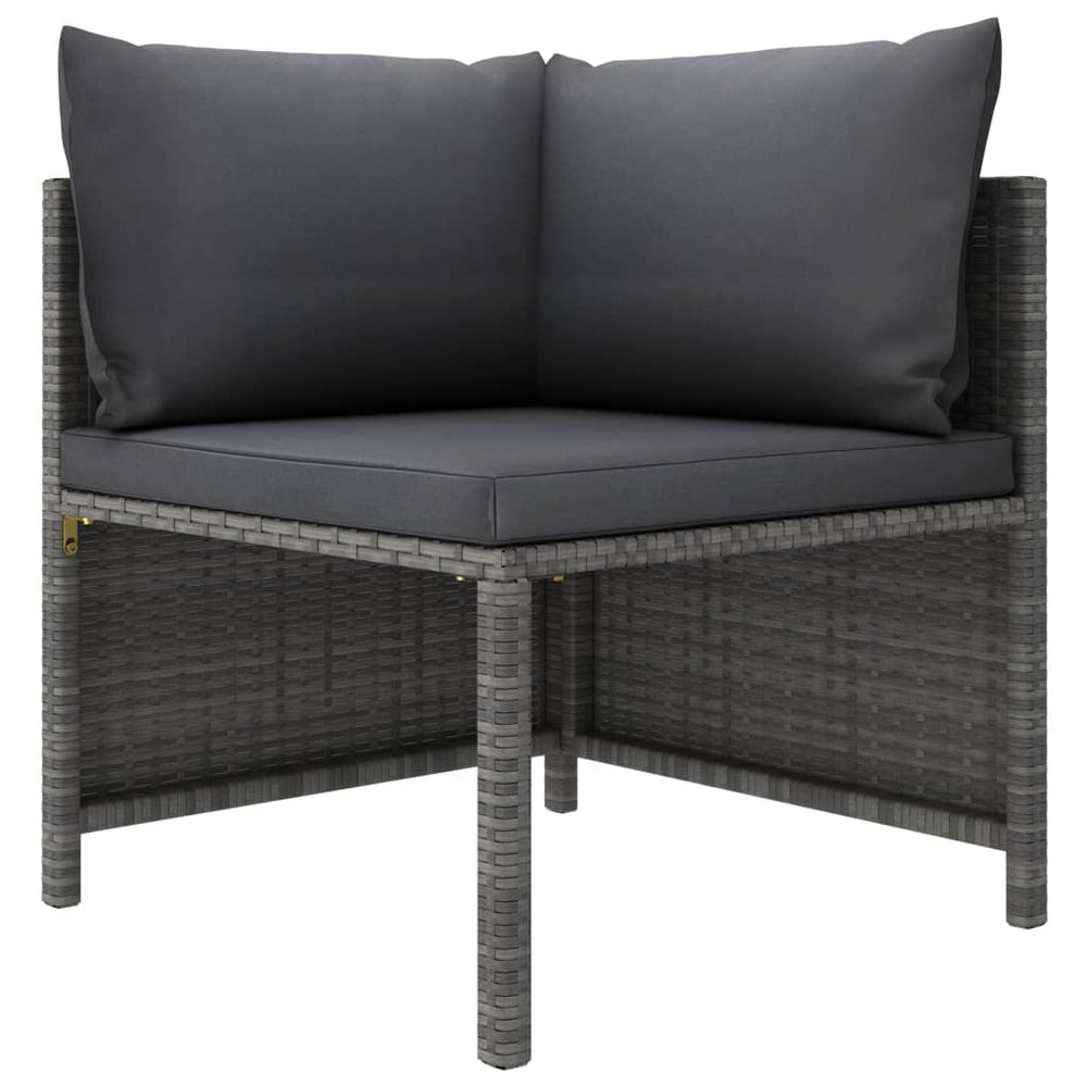 Set Mobilier De Grădină Cu Perne, 3 Piese, , Poliratan