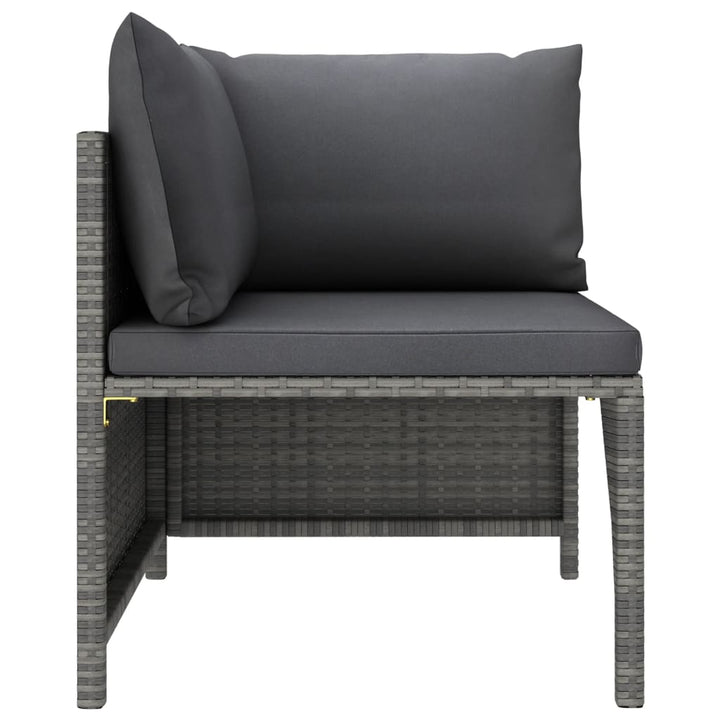Set Mobilier De Grădină Cu Perne, 3 Piese, , Poliratan