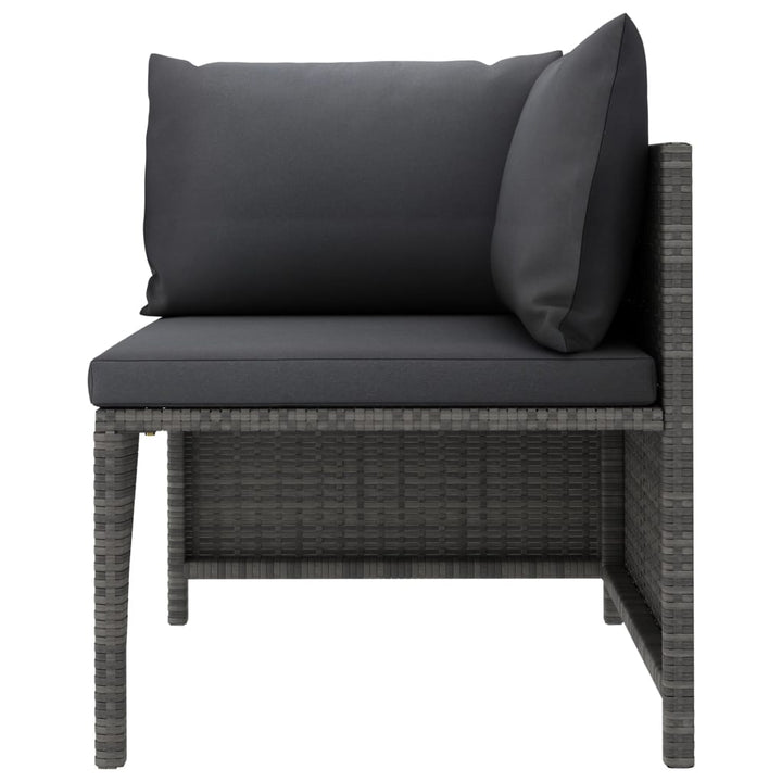Set Mobilier De Grădină Cu Perne, 3 Piese, , Poliratan