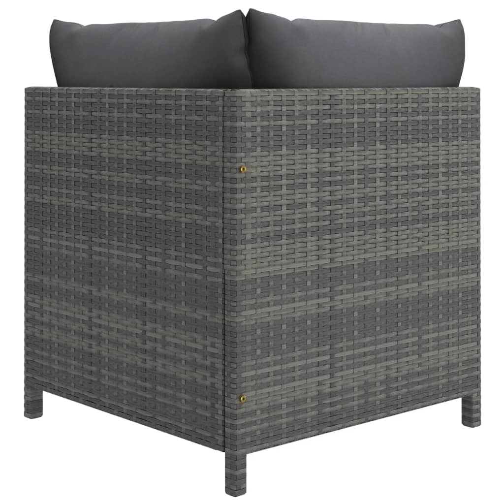 Set Mobilier De Grădină Cu Perne, 3 Piese, , Poliratan