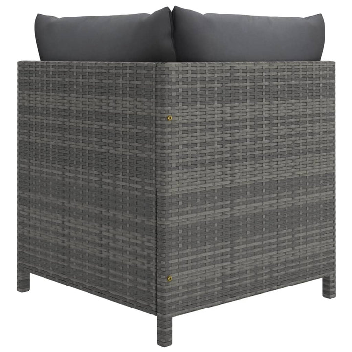 Set Mobilier De Grădină Cu Perne, 3 Piese, , Poliratan