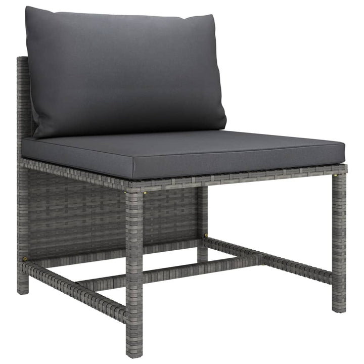 Set Mobilier De Grădină Cu Perne, 3 Piese, , Poliratan