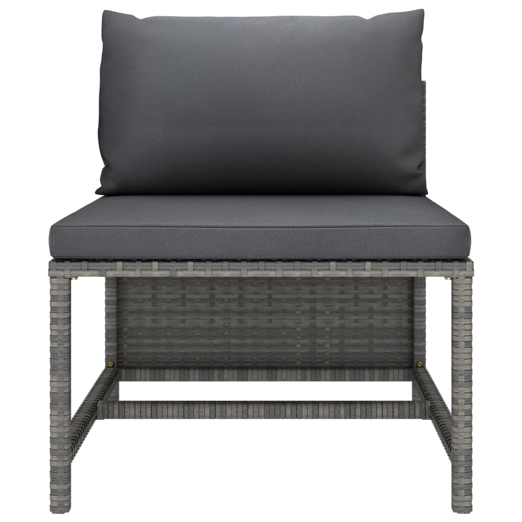Set Mobilier De Grădină Cu Perne, 3 Piese, , Poliratan