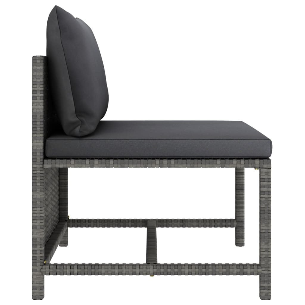 Set Mobilier De Grădină Cu Perne, 3 Piese, , Poliratan