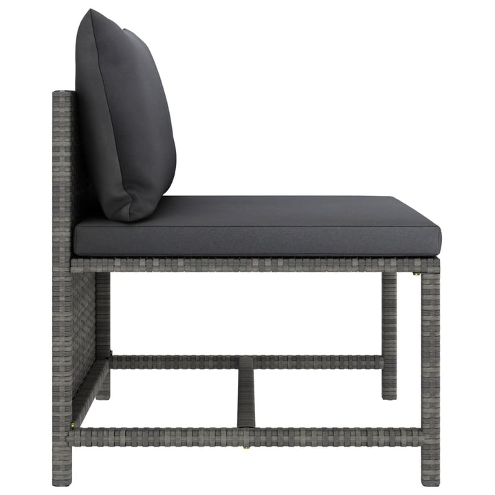 Set Mobilier De Grădină Cu Perne, 3 Piese, , Poliratan