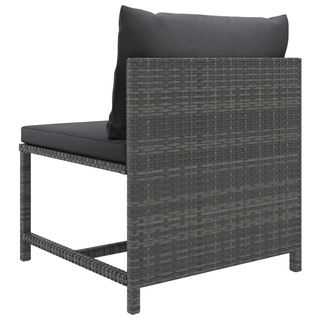 Set Mobilier De Grădină Cu Perne, 3 Piese, , Poliratan