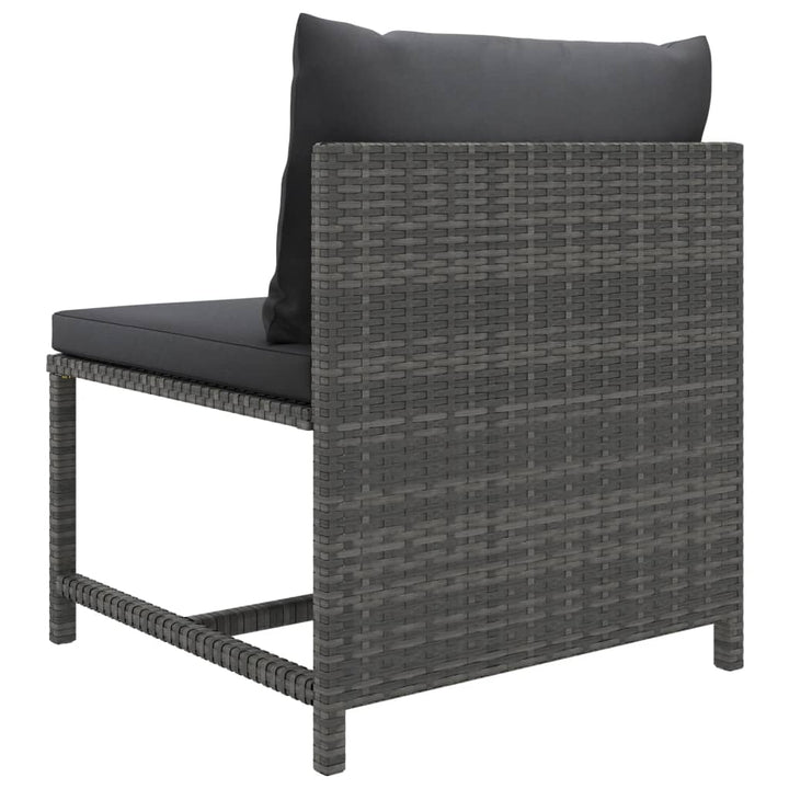 Set Mobilier De Grădină Cu Perne, 3 Piese, , Poliratan