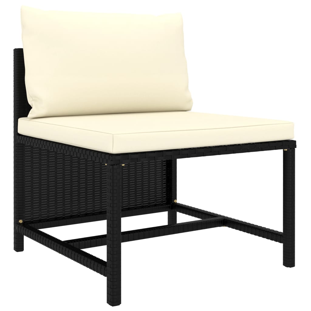Set Mobilier De Grădină Cu Perne, 3 Piese, , Poliratan