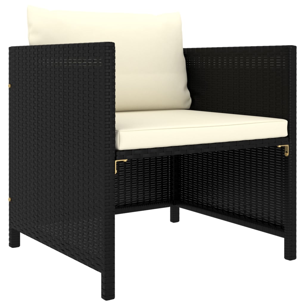 Set Mobilier De Grădină Cu Perne, 3 Piese, , Poliratan