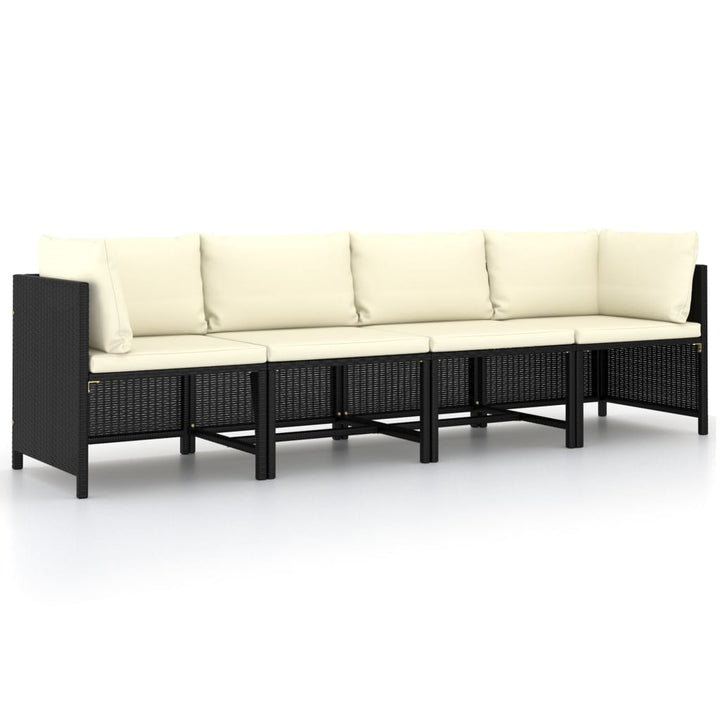 Set Mobilier De Grădină Cu Perne, 3 Piese, , Poliratan