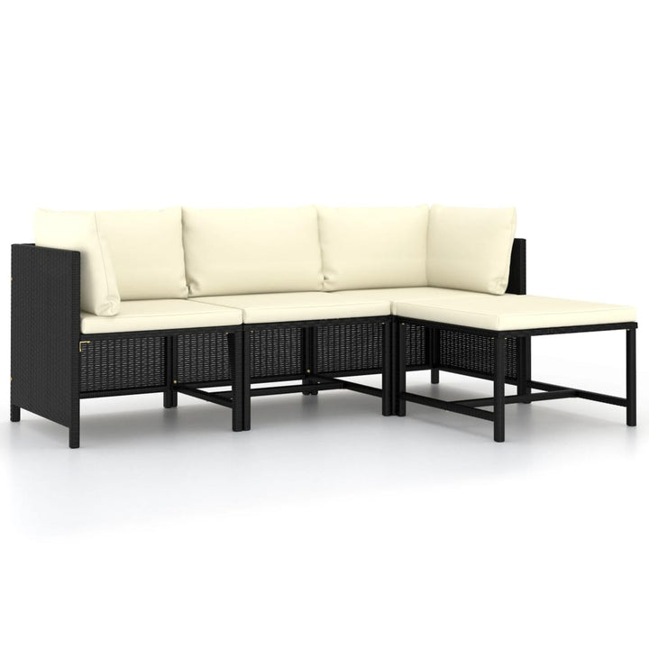 Set Mobilier De Grădină Cu Perne, 3 Piese, , Poliratan
