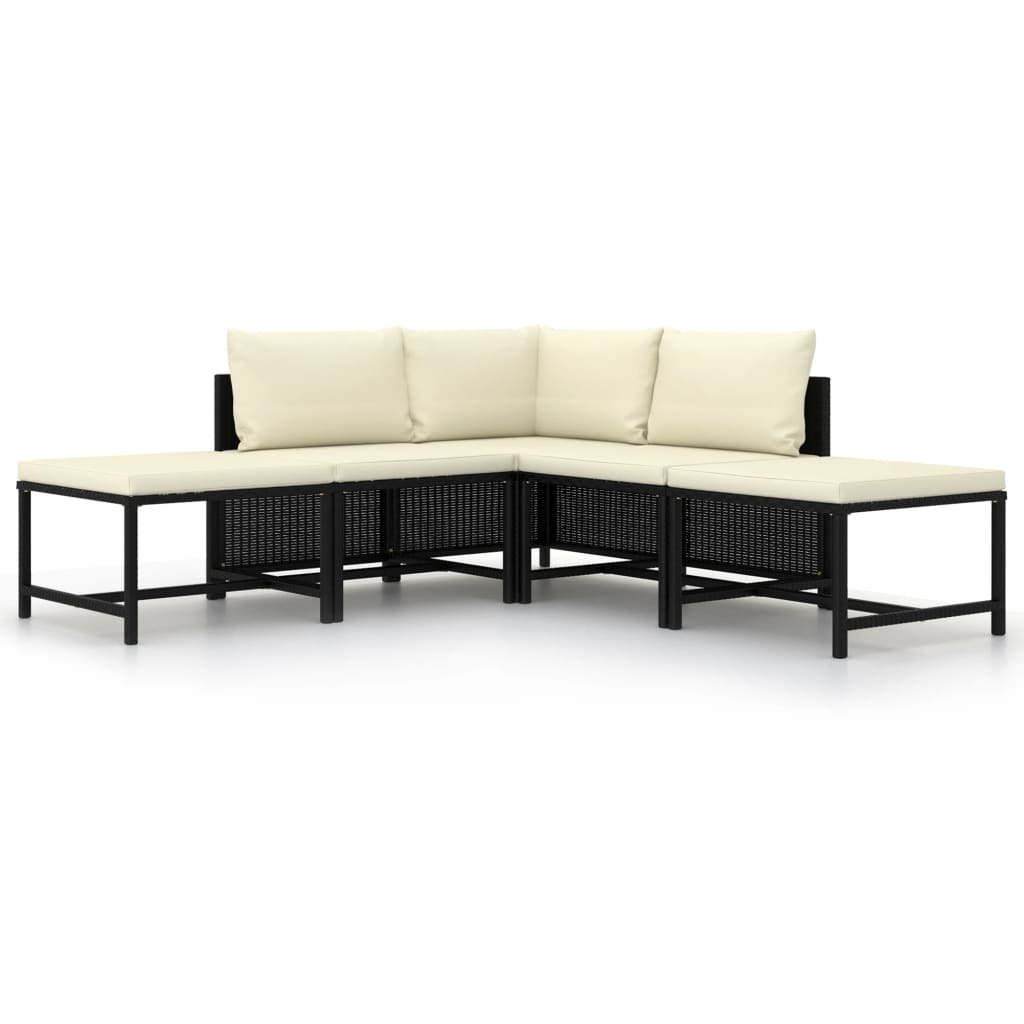 Set Mobilier De Grădină Cu Perne, 3 Piese, , Poliratan
