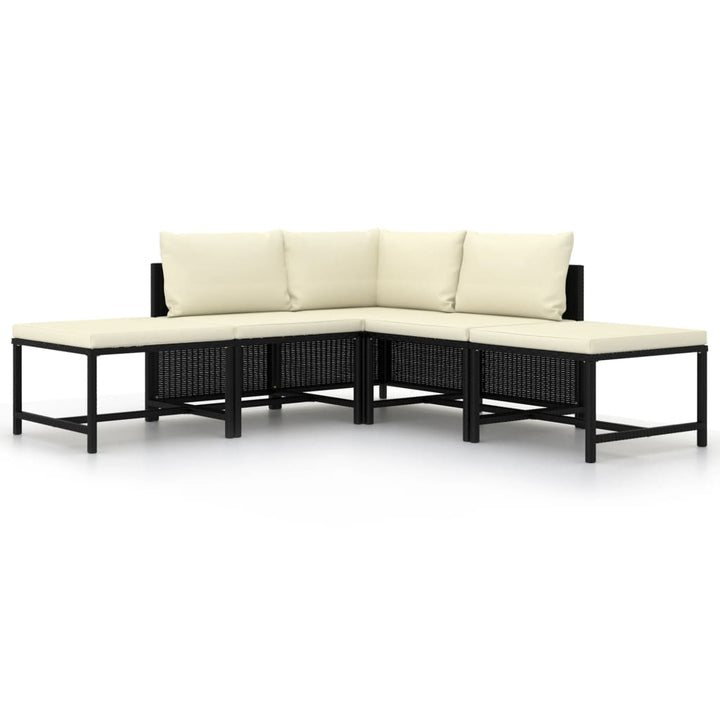 Set Mobilier De Grădină Cu Perne, 3 Piese, , Poliratan