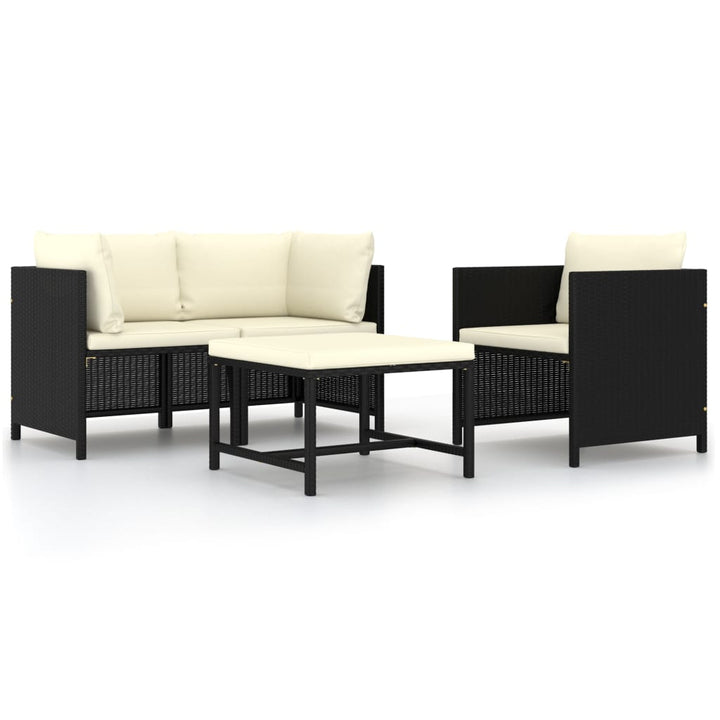 Set Mobilier De Grădină Cu Perne, 3 Piese, , Poliratan