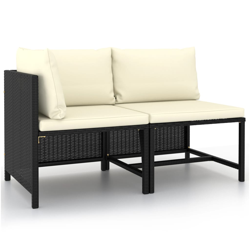 Set Mobilier De Grădină Cu Perne, 3 Piese, , Poliratan