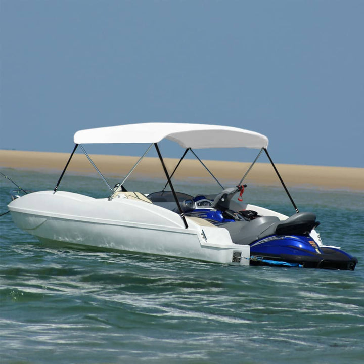 Parasolar Barcă Bimini Cu 2 Arcuri, Bleumarin,