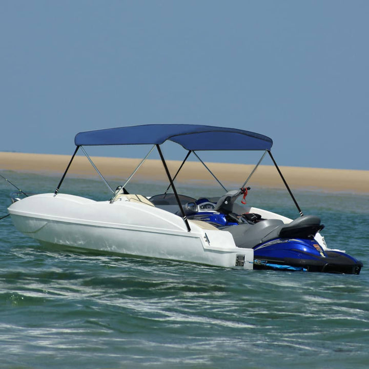 Parasolar Barcă Bimini Cu 2 Arcuri, Bleumarin,