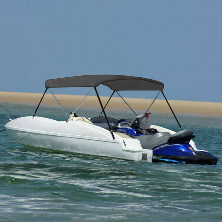 Parasolar Barcă Bimini Cu 2 Arcuri, Bleumarin,