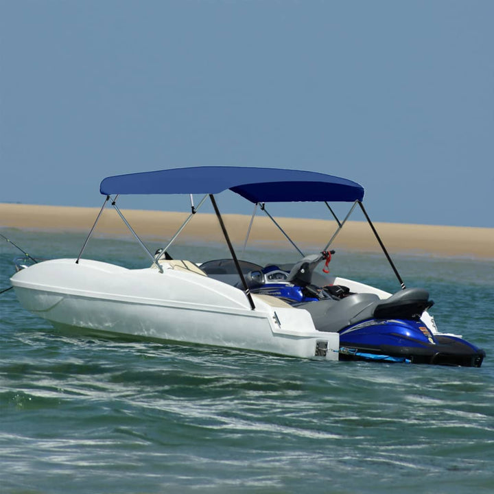 Parasolar Barcă Bimini Cu 2 Arcuri, Bleumarin,