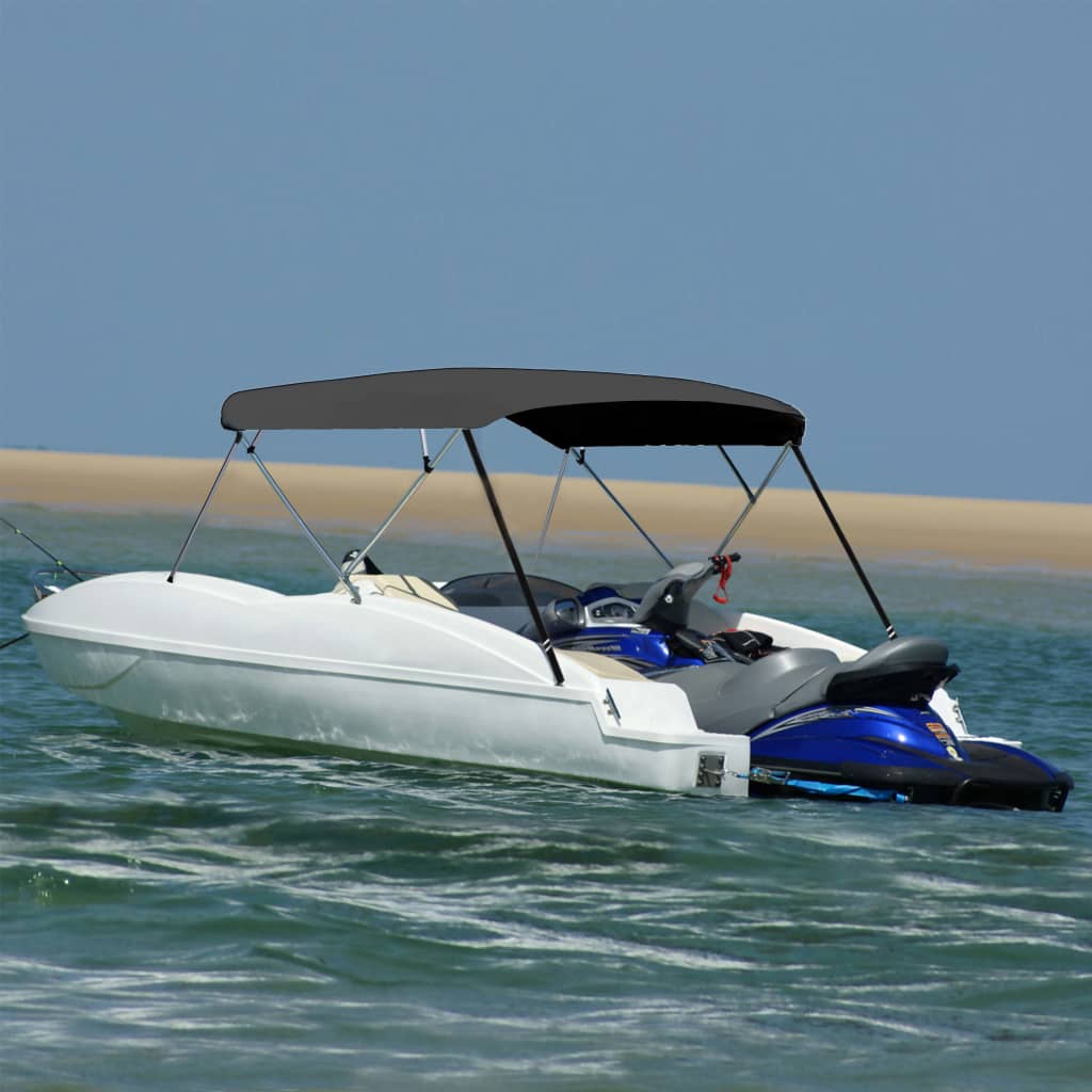 Parasolar Barcă Bimini Cu 2 Arcuri, Bleumarin,